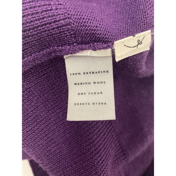 Ann Taylor Womens Merino Wool Cardigan Sweater Medium Size Purple - Picture 10 of 10
